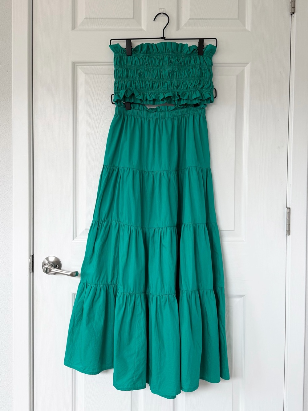 Kourt Ellery Matching Set - Maxi Tiered Skirt and Smocked Tube Top - Picture 2 of 8